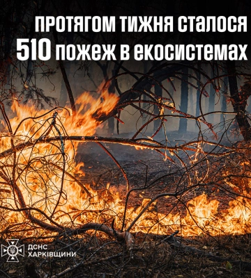 Пожежі на Харківщині: 73 загоряння виїжджали гасити рятувальники за добу