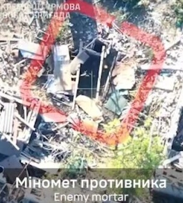 Бойцы 5-й ОШБр уничтожили грузовик, аэропорт и миномет противника на Бахмутском направлении. ВИДЕО