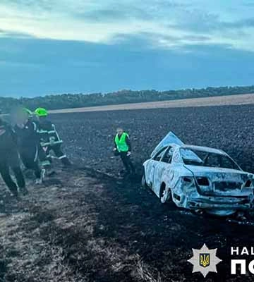 На Полтавщині водій отримав опіки внаслідок загоряння автомобіля