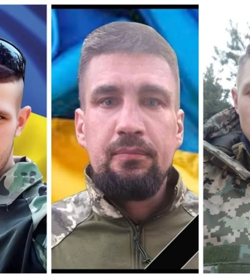 На Рівненщині останнім земним шляхом провели трьох молодих воїнів