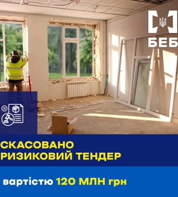 На Закарпатті скасували ризиковий тендер на реконструкцію освітнього закладу вартістю 120 млн грн