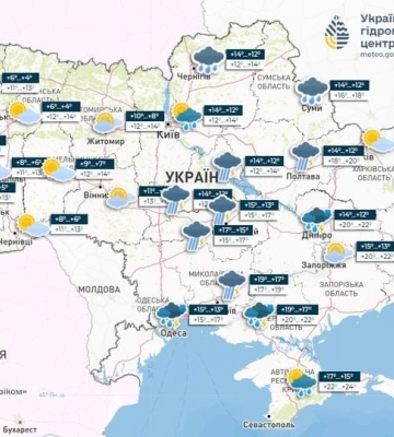 На Кіровоградщині очікуються помірні та значні дощі