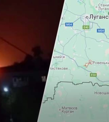 В оккупированных Ровеньках на Луганщине горит нефтебаза: россияне жалуются на налет дронов