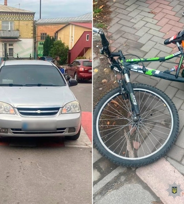 На Хмельниччині внаслідок наїзду автомобіля постраждав маленький велосипедист