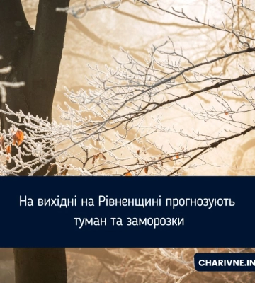На вихідні на Рівненщині прогнозують туман та заморозки