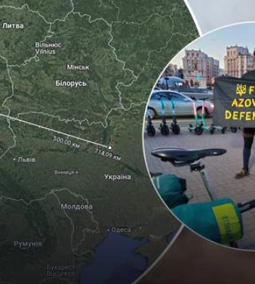Польський активіст подолав 800 кілометрів на велосипеді, щоб підтримати українських захисників
