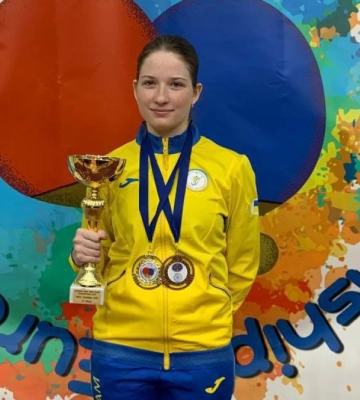 Херсонська спортсменка здобула золото та бронзу Чемпіонату Європи з настільного тенісу