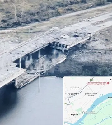 Війська РФ підірвали міст в Олешках: партизани пояснили можливу причину