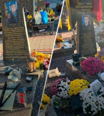 Надругательство над могилами Героев: во Львове вандалы повредили 17 захоронений защитников