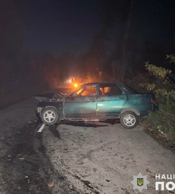 На Львівщині водій «форда» перекинувся у кювет: його затисло в автівці
