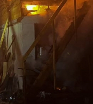 У Львівському районі загорілась цегляна будівля