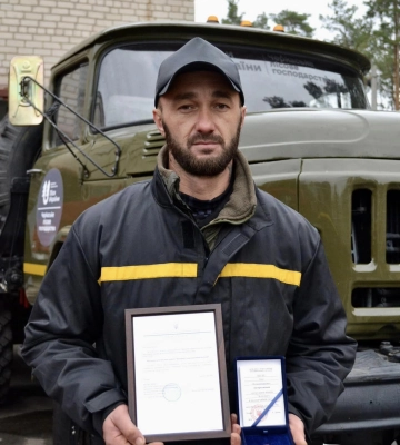 Відзначили черкащанина, який гасив пожежу на Полтавщині