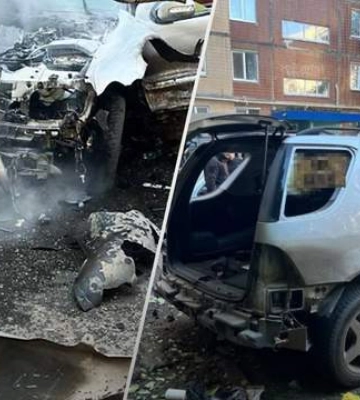 В Краматорске возле жилого дома взорвали авто