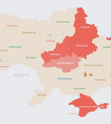 В Черкассах серия взрывов на фоне предупреждений об атаке вражеских дронов