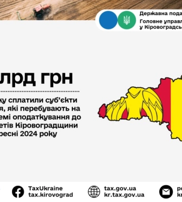 Представники малого бізнесу Кіровоградщини сплатили понад мільярд гривень єдиного податку