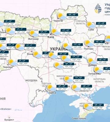 У наступні три доби в Україні переважно без опадів
