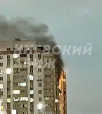 У Солом&#039;янському районі Києва дрон влучив в будинок, горять верхні поверхи, – Кличко