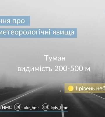 Небезпека на дорогах: густий туман спостерігають у Харкові та області