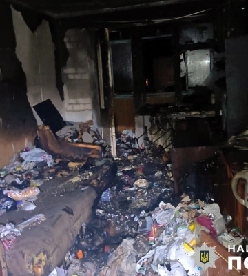 У Горішніх Плавнях, що на Полтавщині, пожежа у квартирі забрала життя людини