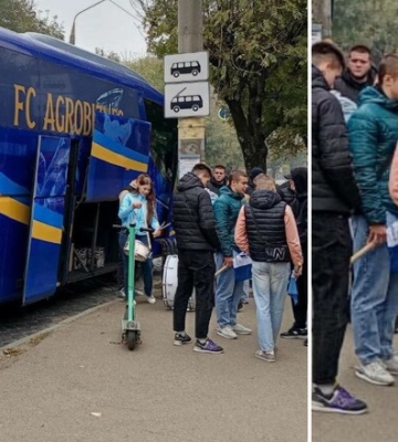 Переобулись. Клуб Первой лиги привез поддержку в виде фанов другой команды
