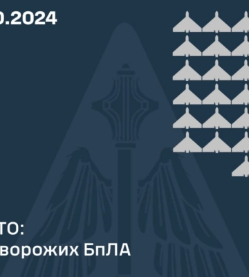 Минулої ночі Сили Оборони збили 26 ворожих ударних БпЛА, ще 20 локаційно втрачено, - КПС ЗСУ