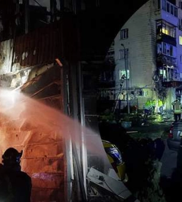 Осколок попал в артерию: в Киеве госпитализировали мужчину, дом которого был в эпицентре удара