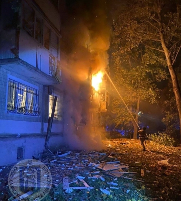 В Соломенском районе Киева обломки дрона ранили девять человек