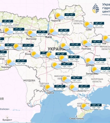 Погода в Україні: без опадів