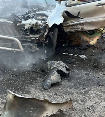 В Краматорске возле жилого дома взорвали авто