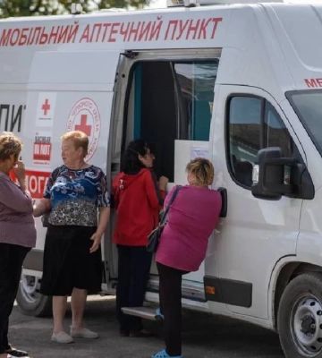 Друга пересувна аптека наступного тижня працюватиме у 5 громадах Херсонщини