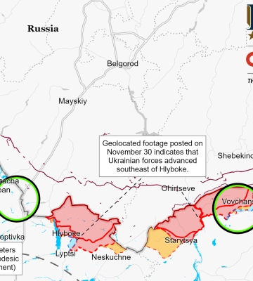 Оккупанты наступали на границе на севере Харьковщины: ISW о ситуации на фронте