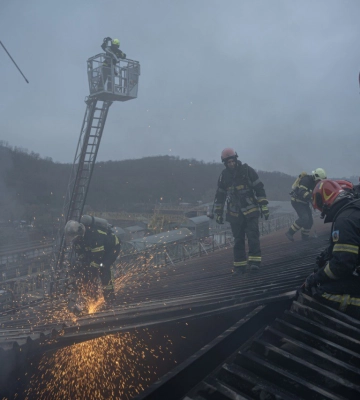 У Києві рятувальники ліквідували пожежу в офісній будівлі