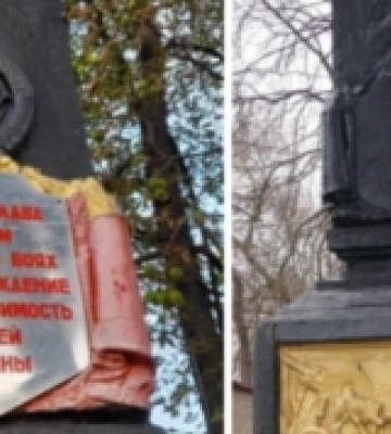 На Одещині з монумента демонтували радянську символіку