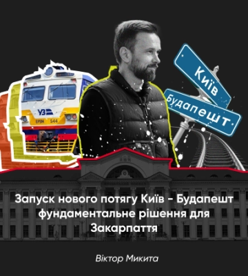 Віктор Микита: Запуск нового потягу Київ – Будапешт – фундаментальне рішення для Закарпаття