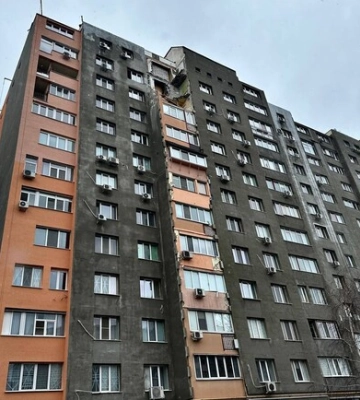 Как выглядит восстановленная после обстрелов многоэтажка на Северной Салтовке 
