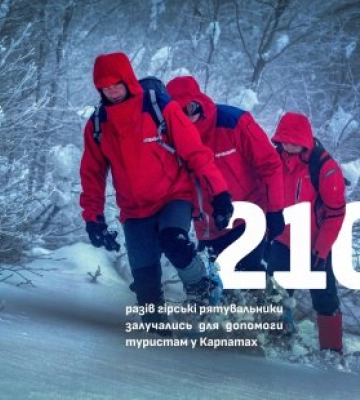 210 разів гірські рятувальники вирушали у гори, аби вивести зі складного лабіринту Карпат туристів