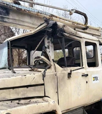 На Дніпропетровщині війська РФ дроном атакували автівку енергетиків, які відновлювали електропостачання