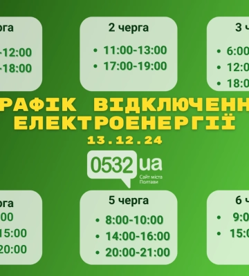 Графік відключення електроенергії від Львівобленерго на 12 грудня —