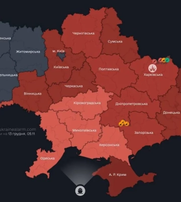 Повітряні Сили попереджають про загрозу балістичних ударів з півдня