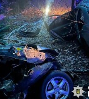 Під Полтавою легковик злетів з дороги та протаранив дерево