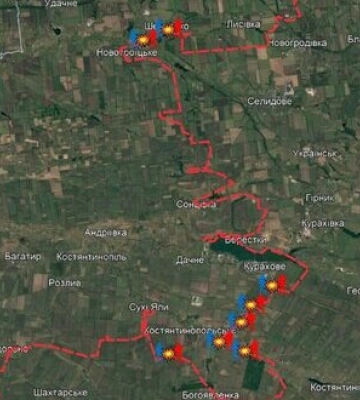 На сході ворог атакував укріплення Сил оборони, ворожі штурми відбито, - ОСУВ &quot;Хортиця&quot;. КАРТА