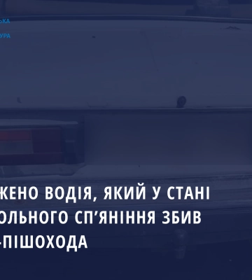 На Буковині засуджено водія, який у стані алкогольного сп’яніння збив пішохода