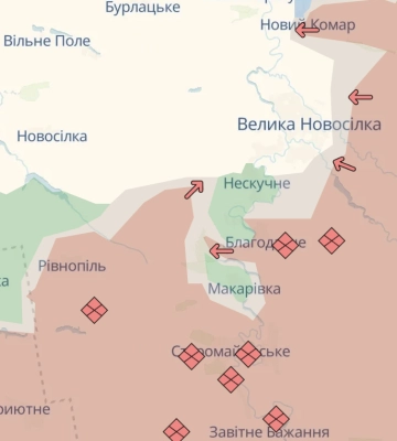 Росіяни окупували Трудове у Донецькій області та просунулися біля ще низки населених пунктів — DeepState
