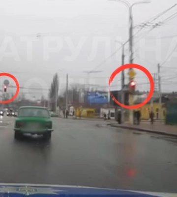 У Сумах п’яний водій на очах у патрульних проїхав на червоне (відео)