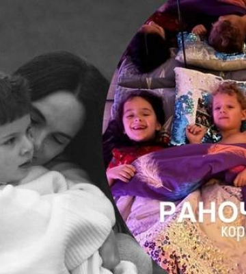 Жена Тимура Мирошниченко показала, как дети прятались в коридоре, когда Россия атаковала Киев