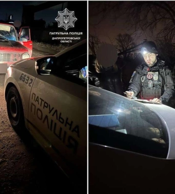 У Дніпрі патрульні спіймали підлітків, які вночі каталися на автомобілі