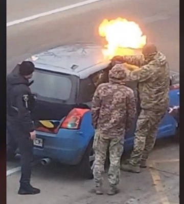 У Вишгороді спалахнув конфлікт: поліцейські та військові намагалися відкрити авто цивільного