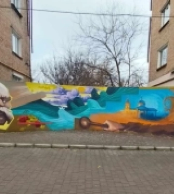 На Олександрівщині харківський художник створив стінопис