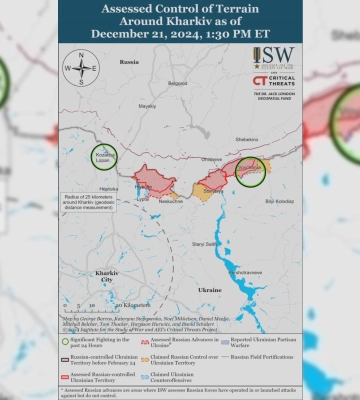 Россияне атаковали вдоль границы к северу от Харькова – ISW
