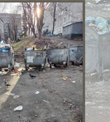 В одному з дворів Рівного непотріб викидали прямо біля смітників